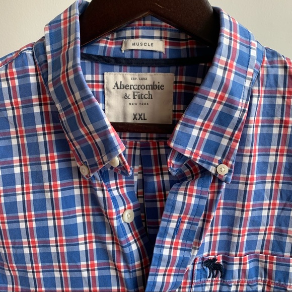 Abercrombie long sleeve plaid shirt size L - Picture 2 of 3